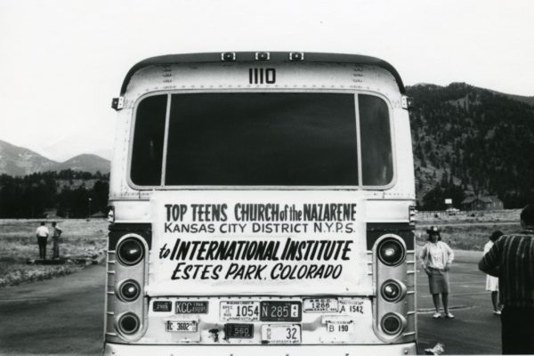 Kansas City District NYPS bus to International Institute, Estes Park, CO, 1966 (257-9) (2)